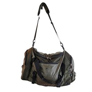 REI Big Hall Duffel Bag Backpack 40L Three Way Carry System OD Green